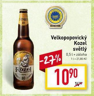 Billa Pivo velkopopovický kozel nabídka