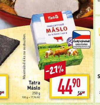 Billa Tatra máslo nabídka