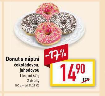 Billa Donut s náplní nabídka