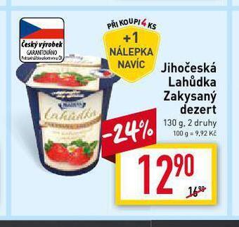 Billa Jihočeská lahůdka zakysaný dezert nabídka