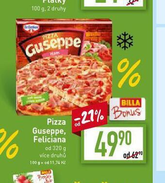 Billa Pizza guseppe nabídka