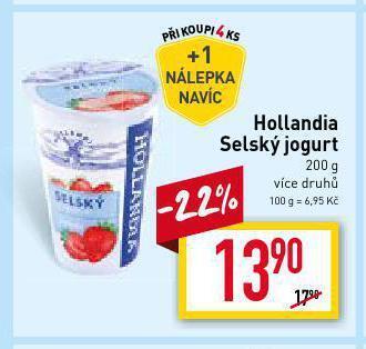 Billa Hollandia selský jogurt nabídka