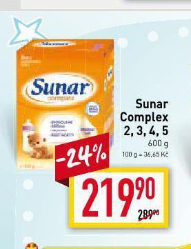 Billa Sunar complex kojenecká výživa nabídka