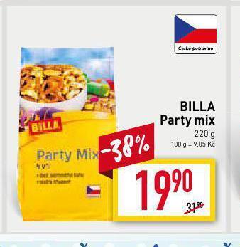 Billa Party mix nabídka