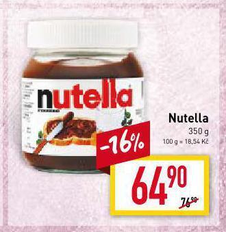 Billa Nutella nabídka