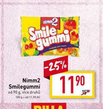 Billa Nimm2 smilegummi nabídka