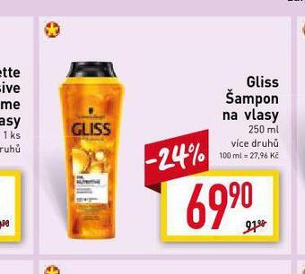 Billa Gliss šampon na vlasy nabídka