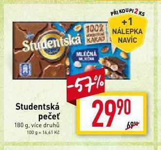 Billa Studentská pečeť nabídka
