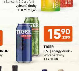 Terno Tiger energy drink nabídka