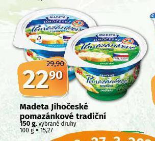 Coop Madeta jihočeské pomazánkové nabídka