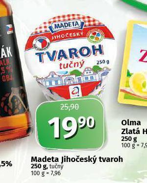Coop Madeta jihočeský tvaroh nabídka