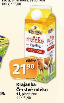 Coop Krajanka čerstvé mléko nabídka