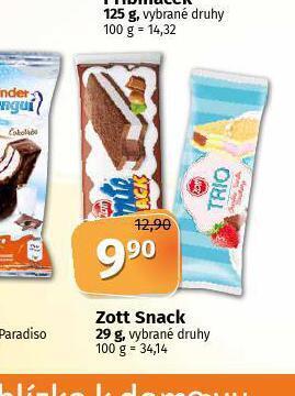Coop Zott snack nabídka