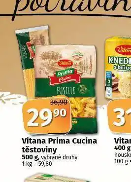 Coop Vitana těstoviny nabídka