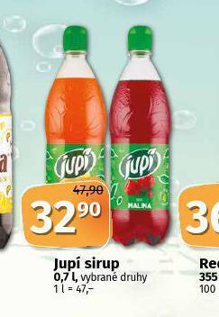Coop Jupí sirup nabídka