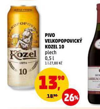 Penny Market Pivo velkopopovický kozel 10 nabídka