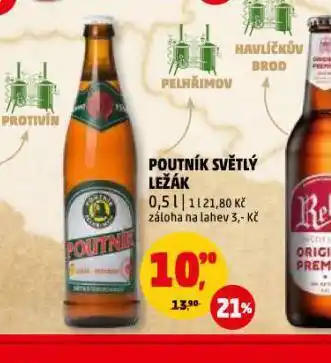 Penny Market Pivo poutník světlý ležák nabídka