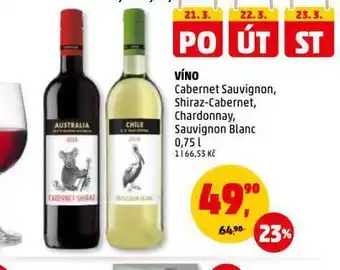 Penny Market Víno shiraz-cabernet nabídka