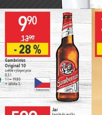Globus Pivo gambrinus originál nabídka