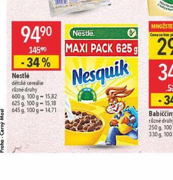 Globus Nestlé dětské cereálie nabídka