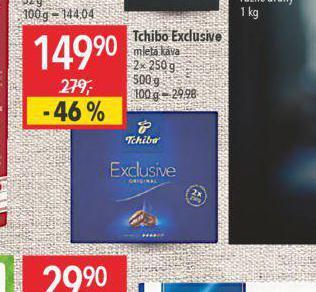 Globus Tchibo exclusive mletá káva nabídka