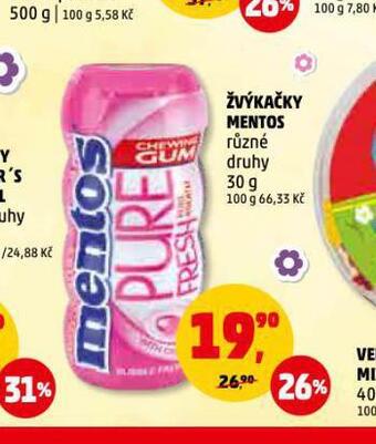 Penny Market Žvýkačky mentos nabídka