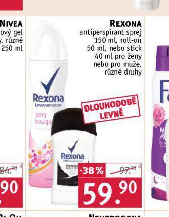 Rossmann Rexona antiperspirant nabídka