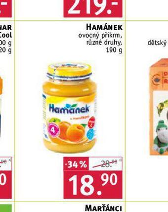 Rossmann Hamánek ovocný příkrm nabídka