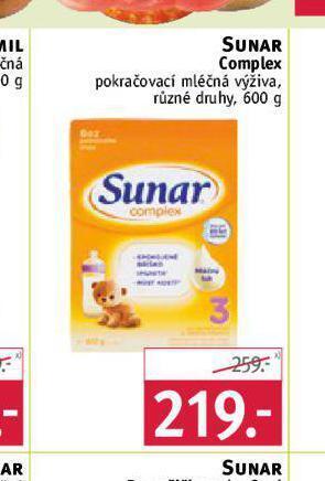 Rossmann Sunar complex pokračovací kojenecká výživa nabídka