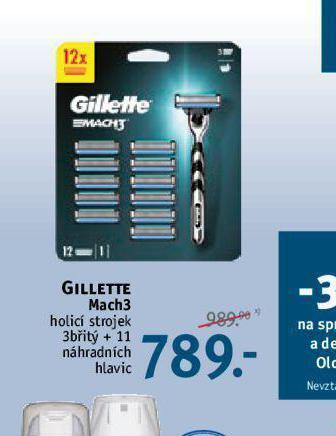 Rossmann Gillette mach3 holicí strojek nabídka