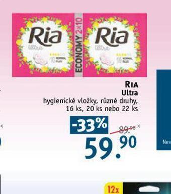 Rossmann Ria ultra hygienické vložky nabídka