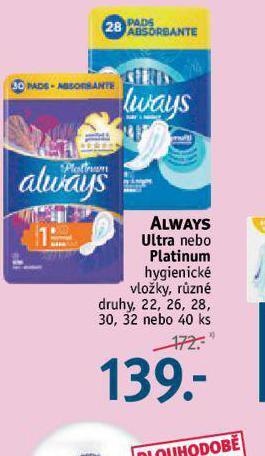 Rossmann Always hygienické vložky nabídka