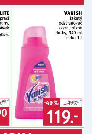 Rossmann Vanish tekutý odstraňovač skvrn nabídka