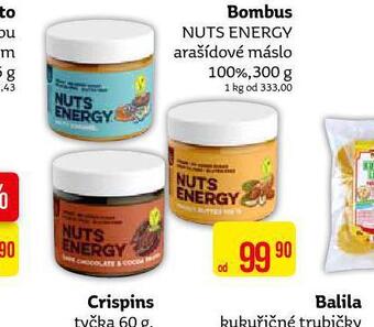 Teta Bombus nuts energy arašídové máslo 100% nabídka