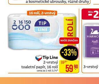 Teta Tip line toaletní papír nabídka