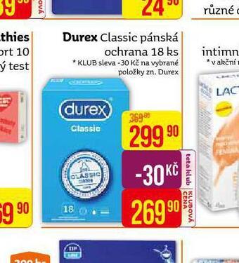 Teta Durex classic pánská ochrana nabídka