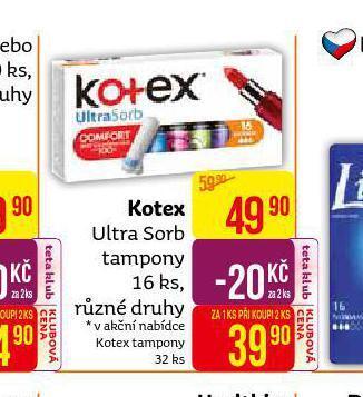 Teta Kotex tampony nabídka