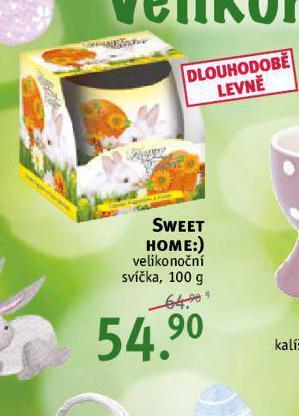 Rossmann Sweet home velikonoční svíčka nabídka