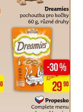 Teta Dreamies pochoutky pro kočky nabídka