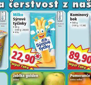 Norma Milko sýrové tyčinky nabídka