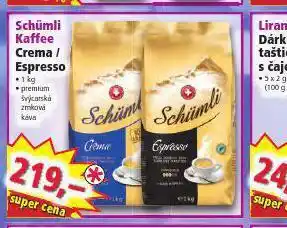 Norma Schümli kaffee crema / espresso nabídka