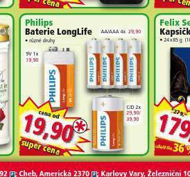 Norma Philips baterie longlife nabídka