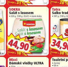 Norma Sokra salát s lososem nabídka