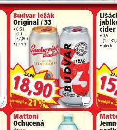 Norma Pivo budweiser budvar original nabídka