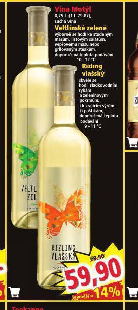 Norma Víno motýl rizling vlašský nabídka