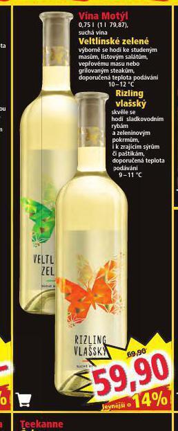 Norma Víno motýl veltínské zelené nabídka