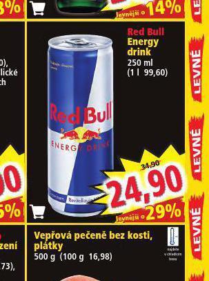 Norma Red bull energy drink nabídka