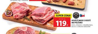 Lidl Hovězí maso s kostí na polévku nabídka