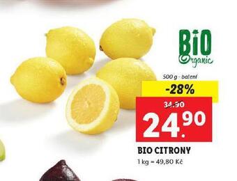 Lidl Bio citrony nabídka