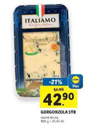 Lidl Gorgonzola sýr nabídka